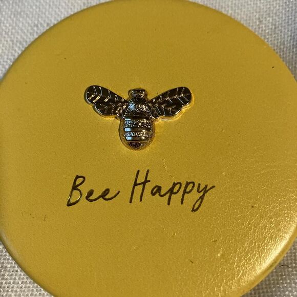 Yellow & Gold Bee Happy Mini Foldable Mirror - Picture 4 of 6